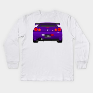 GTR R34 PURPLE Kids Long Sleeve T-Shirt